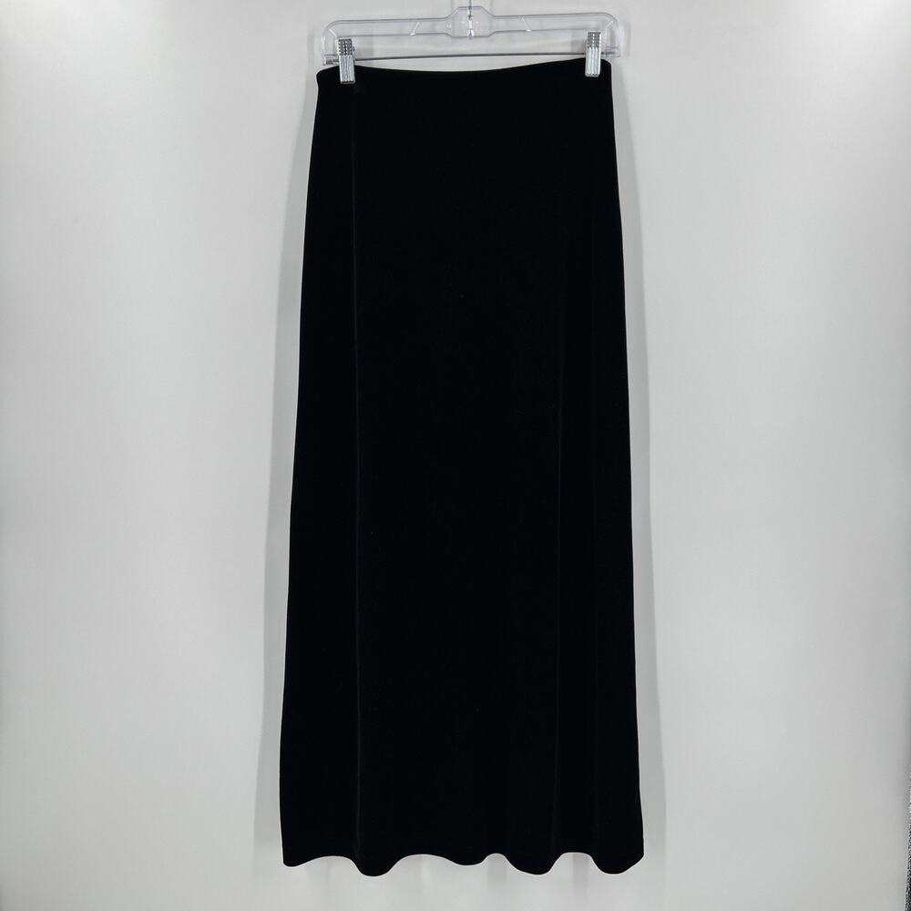 Vintage Y2K My Michelle Velvet Maxi Skirt Size M Black Grunge Goth Straight